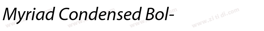 Myriad Condensed Bol字体转换